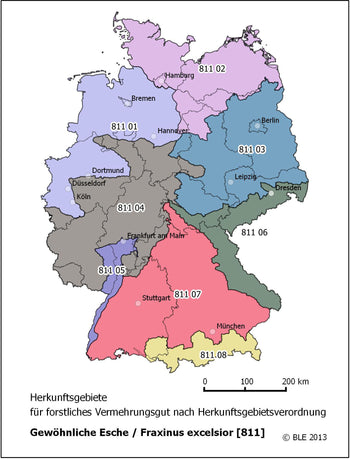 Karte zur Herkunft