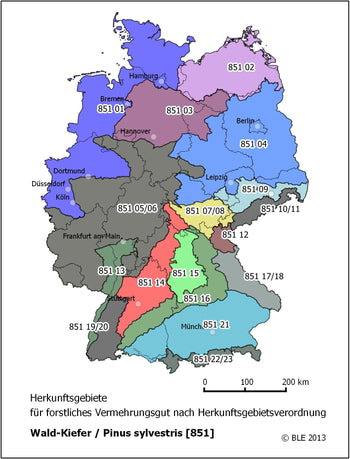 Karte zur Herkunft
